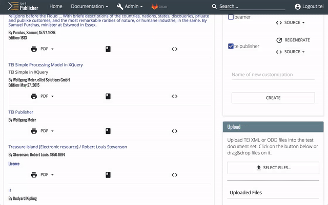 Animation of uploading a file